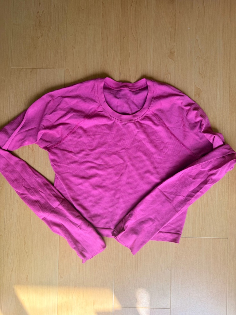 Lululemon Long-Sleeve Crewneck Top in Bright Pink